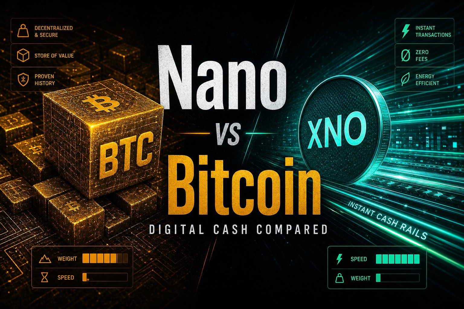 Nano vs Bitcoin cover image